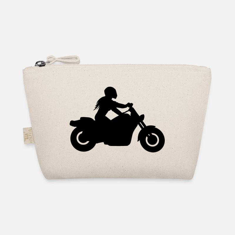 Motorcyclist Chopper Mrs. Motorcycle Organic Pouch