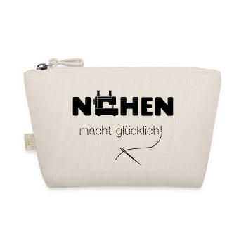 Nähen macht glücklich - Bio-Täschchen - Natur - Vorne