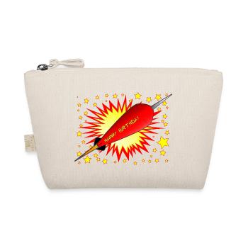 Happy Birthday Star Splash - Organic Pouch - nature - Front