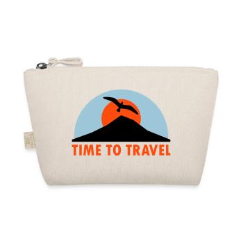 Time to travel (mountain, sun, bird) - Organic Pouch - nature - Front