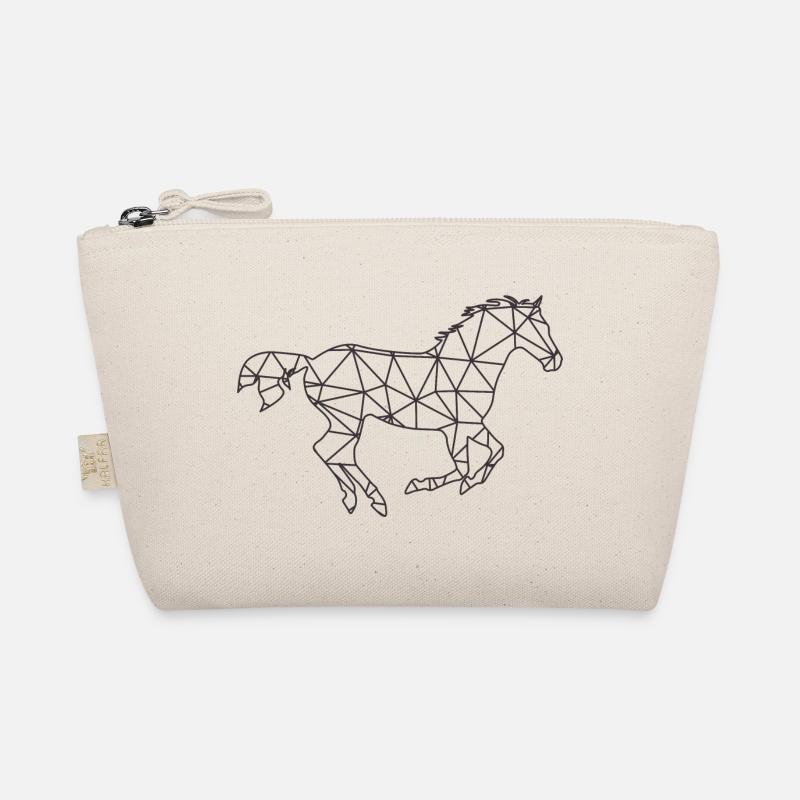 Geometric Gallop Polygon Horse Organic Pouch