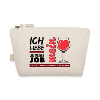 wein arbeit kann spuren enthalten kollegen lehre - Bio-Täschchen - Natur - Vorne