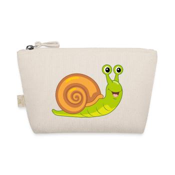Funny smiling snail - Organic Pouch - nature - Front