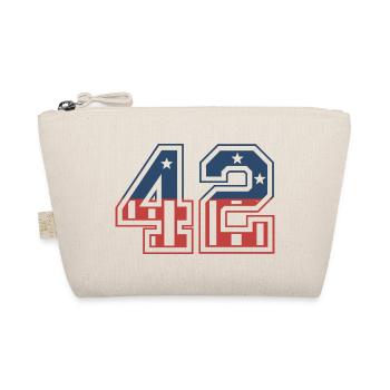 Nummer 42 USA - Bio-Täschchen - Natur - Vorne