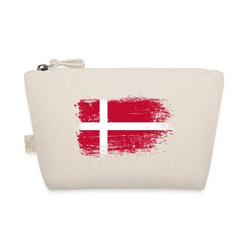 Grunge Danish Flag Print - Organic Pouch - nature - Front