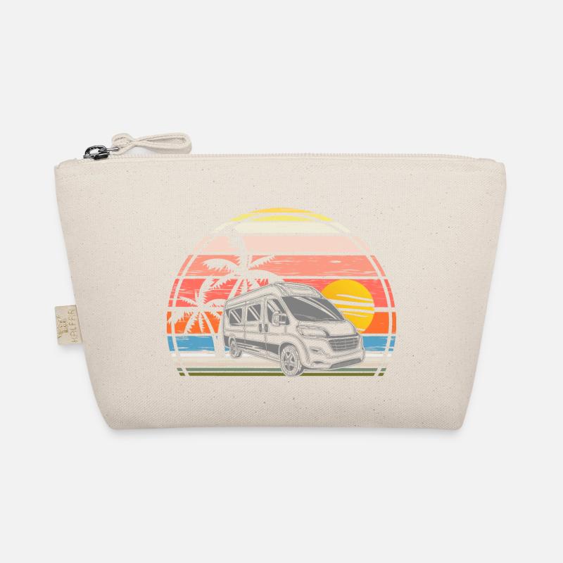 Coucher de soleil en camping avec camping-car - Trousse biologique - nature