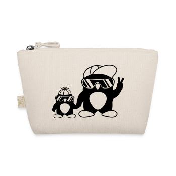 Papa kid pingouins cool - Trousse biologique - nature - Devant
