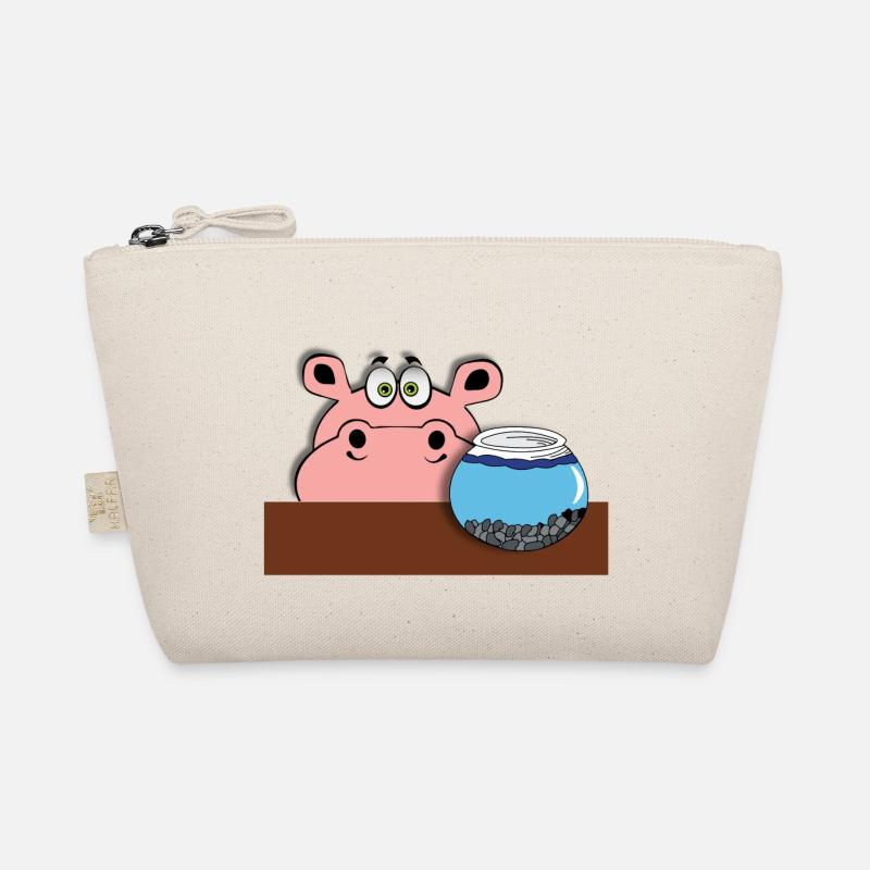 fisch hippo nilpferd baby kind geschenkidee comic Bio-Täschchen
