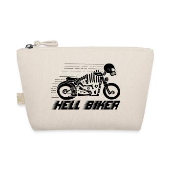 Motorrad schwarzes Skelett - Bio-Täschchen - Natur - Vorne