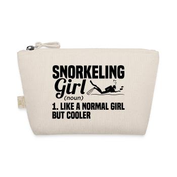 Snorkeling Girl Noun Definition Diver Scuba Diving - Bio-Täschchen - Natur - Vorne