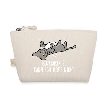 Verspieltes Katzen Motiv für Faulenzer Lazy Katzen - Bio-Täschchen - Natur - Vorne