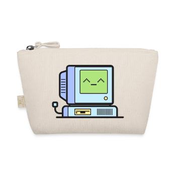 Happy Retro Computer - Bio-Täschchen - Natur - Vorne
