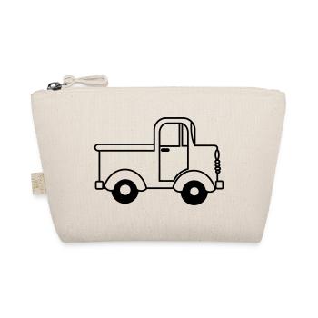 Cheerful truck transparent, toy car - Organic Pouch - nature - Front