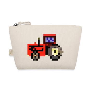 Traktor verpixelt Geschenkidee Pixel Traktor - Bio-Täschchen - Natur - Vorne