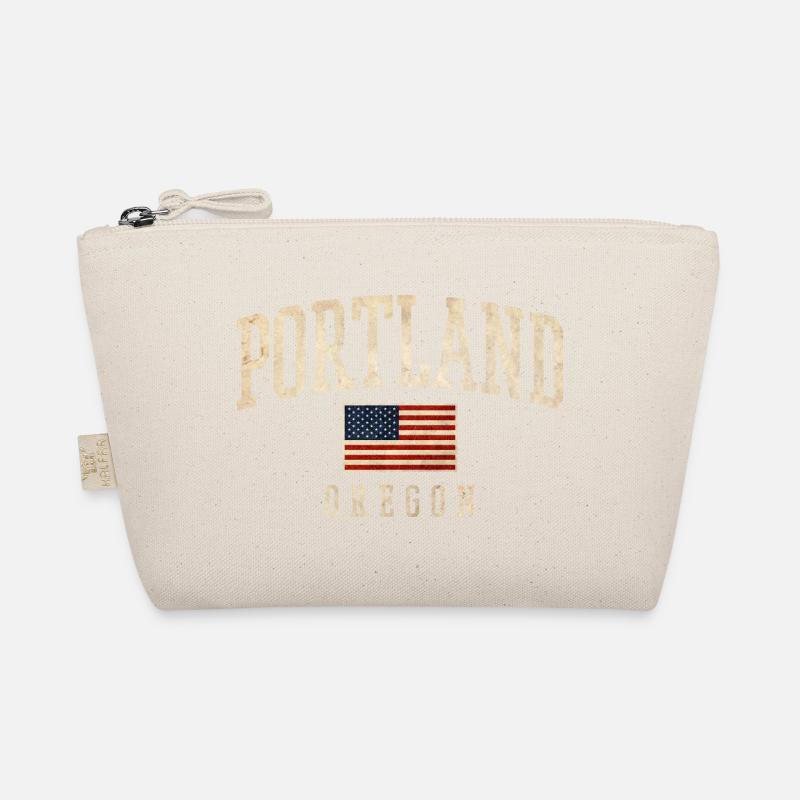 Portland Oregon Americana Flag - Bio-Täschchen - Natur