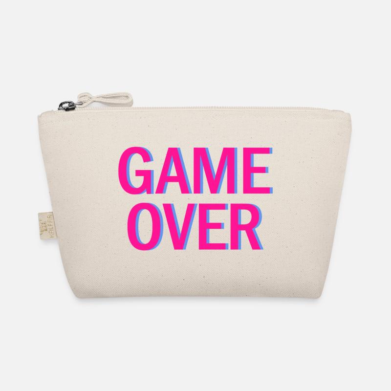 Game Over Neon Arcade Vibe Bio-Täschchen