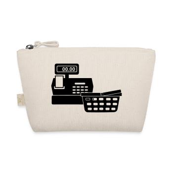 Cash register for supermarket logo with shopping cart - Organic Pouch - nature - Front