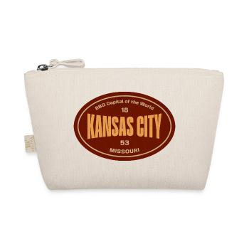 Kansas City BBQ Vintage Sign - Organic Pouch - nature - Front