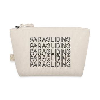 Retro Graphic Paragliding Paraglider Parachute Sky - Bio-Täschchen - Natur - Vorne