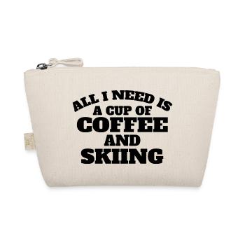 Skifahrer Kaffee Ski Skifahren Coffee Wintersport - Bio-Täschchen - Natur - Vorne
