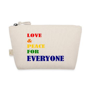 Love and Peace - Bio-Täschchen - Natur - Vorne