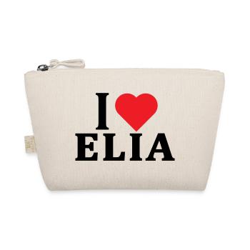 T-Shirt Ich liebe Elijah T-Shirt Geschenkidee - Bio-Täschchen - Natur - Vorne
