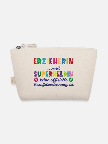 Erzieherin Superheldin - Bio-Täschchen - Natur