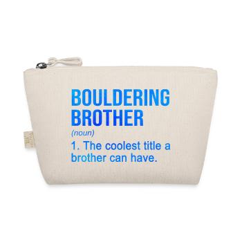 Bouldering Brother Noun Definition Boulder Rock Cl - Bio-Täschchen - Natur - Vorne