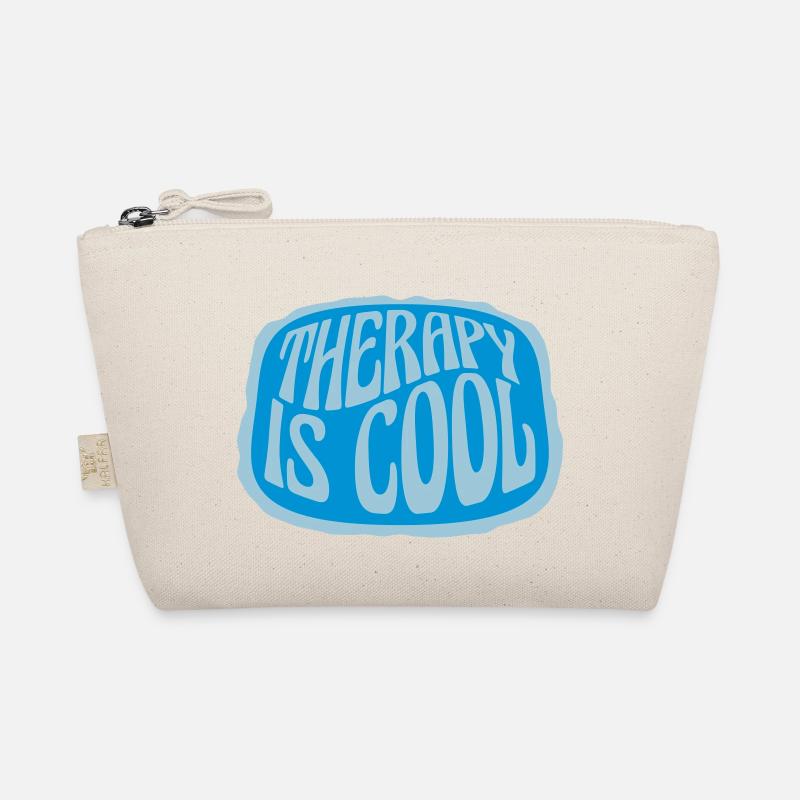 therapy is cool Quote Organic Pouch