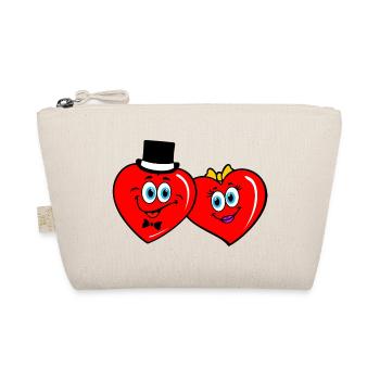 Charismatic Couple Hearts - Organic Pouch - nature - Front