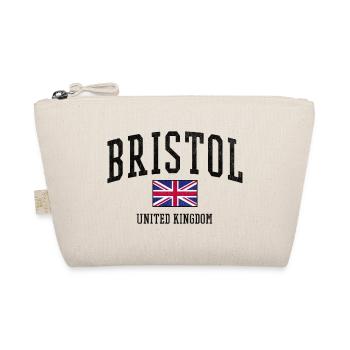 Bristol England Font | Uk Flag - Organic Pouch - nature - Front