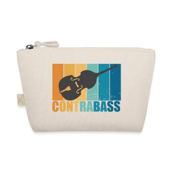 Contrabass Vintage Instrument Musician Gift - Organic Pouch - nature - Front
