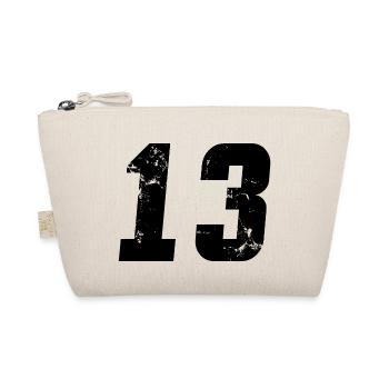 Cool Number 13 - 13 Years Old 13th Birthday Gift - Organic Pouch - nature - Front