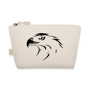 Eagle head in profile on one side - Organic Pouch - nature - Front