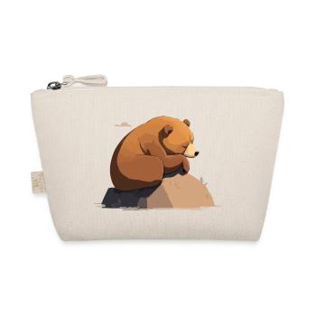 Daddy bear naps - Organic Pouch - nature - Front