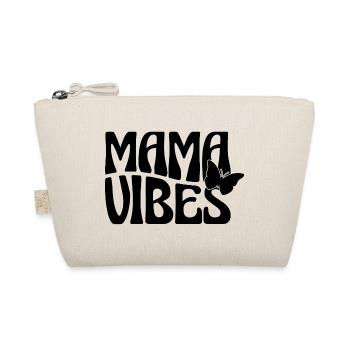 Mama Vibes mit Schmetterling - Bio-Täschchen - Natur - Vorne