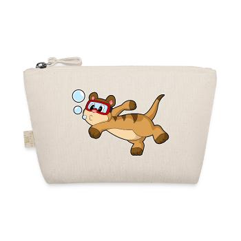 Erdmännchen Taucher Schwimmbrille Tauchen - Bio-Täschchen - Natur - Vorne