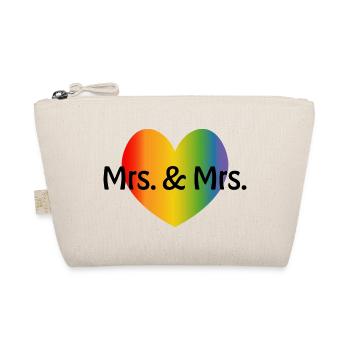 Regenbogen Mrs and Mrs 2 rainbow Herz - Bio-Täschchen - Natur - Vorne
