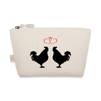 Rooster Love - Organic Pouch - nature - Front