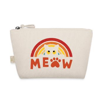 Retro Black Cat 2 - Organic Pouch - nature - Front