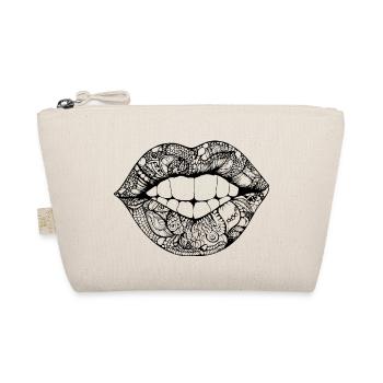 Lips, mouth, kissing lips - Organic Pouch - nature - Front