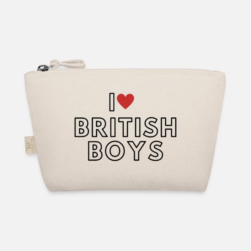 Ich liebe Britisch I Rot Er Britisch - Bio-Täschchen - Natur