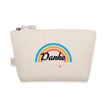Danke! Regenbogen personalisierbar - Bio-Täschchen - Natur - Vorne