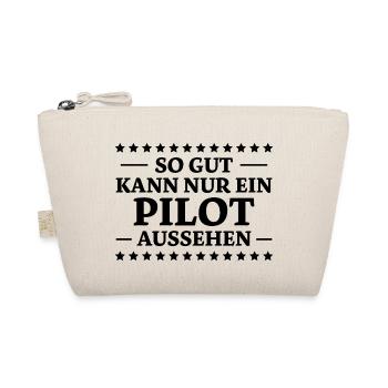 Pilot Spruch Flugsport Lustiges Piloten Geschenk - Bio-Täschchen - Natur - Vorne
