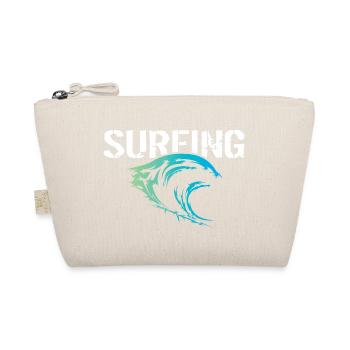 surfer surfing Symbol Welle Farben Natur Ozean - Bio-Täschchen - Natur - Vorne
