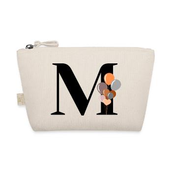 Letter m birthday balloon - Organic Pouch - nature - Front