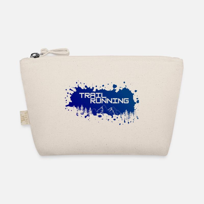 Trail running, montagnes et forêt de touches blanches de couleurs Trousse biologique