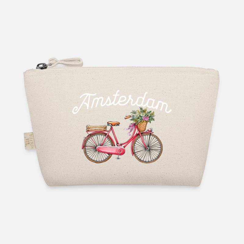 Vintage Netherlands Holland Bicycle Amsterdam Organic Pouch