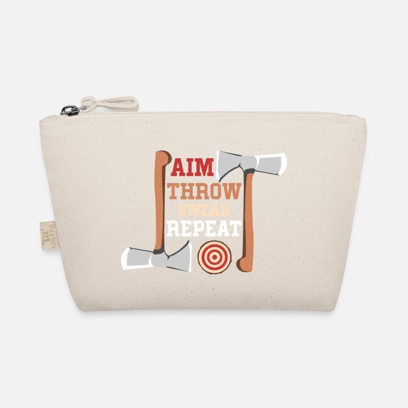 Aim Throw Swear Repeat Hatchet Ax Thrower Bio-Täschchen