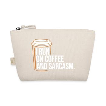 Je cours sur le café et le sarcasme Dicton sarcastique - Trousse biologique - nature - Devant